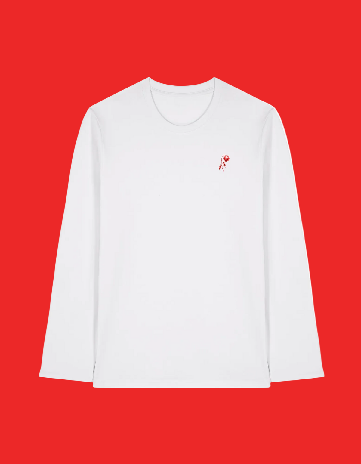White/Red Long Sleeved T