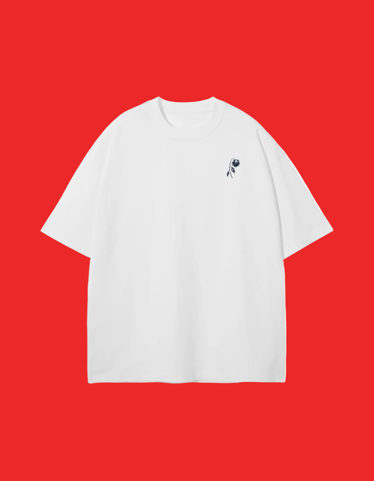White/Navy Oversized T