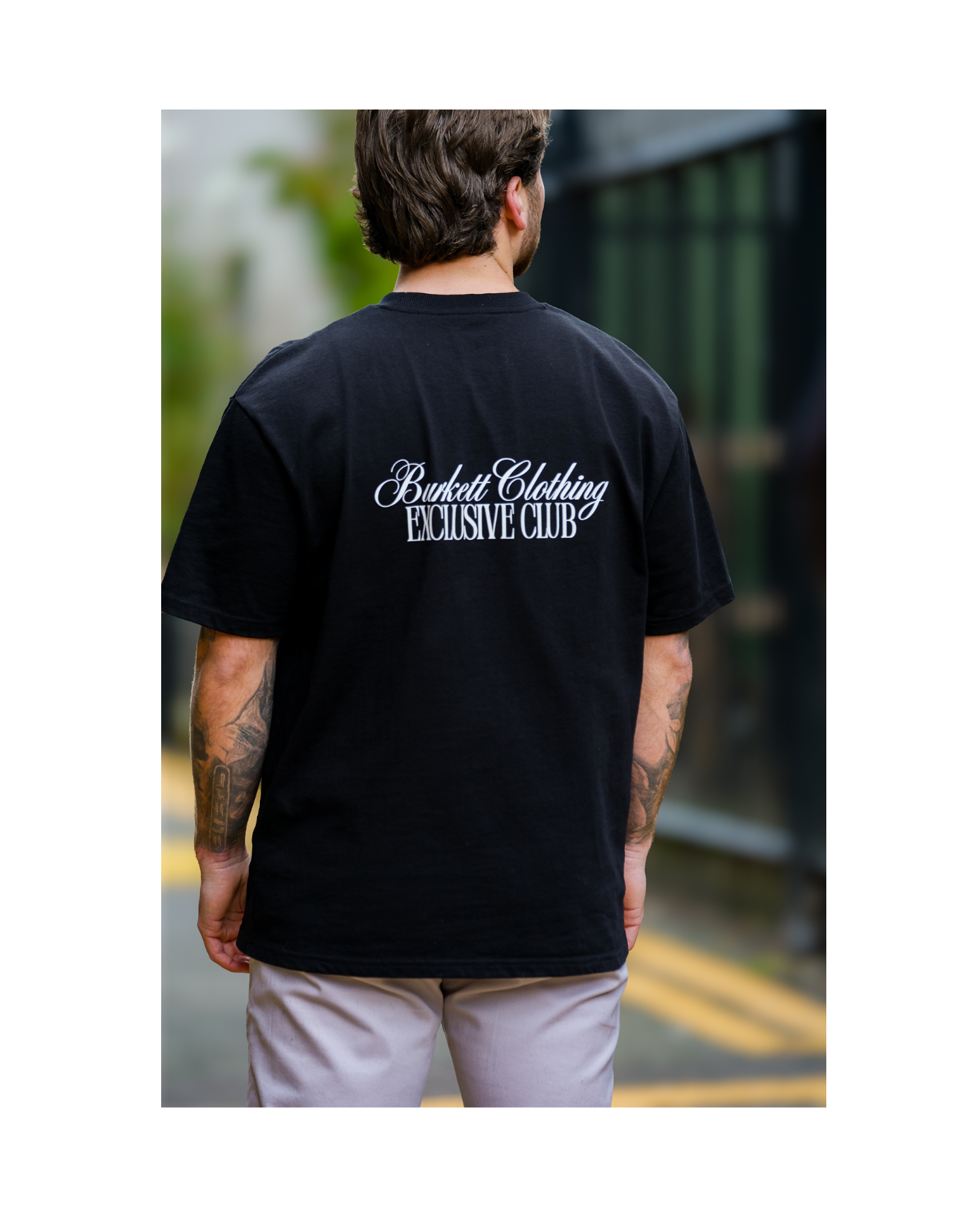 Black Oversized 'Exclusive Club' T-shirt