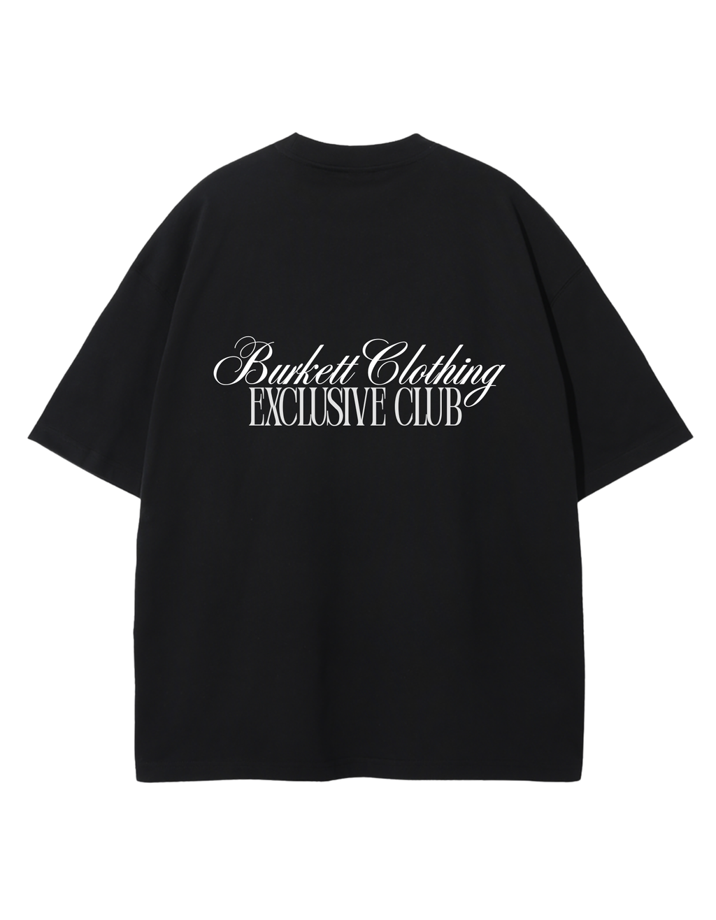 Black Oversized 'Exclusive Club' T-shirt