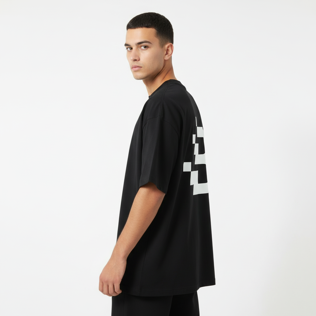 Black Oversized Burkett T